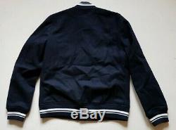 Paul Smith Bomber Jacket Coat Letterman Navy Wool M (40) New With Tags Rrp £240