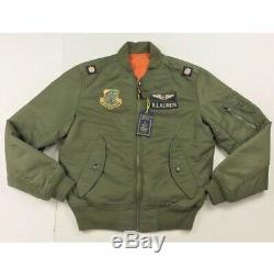 Polo Ralph Lauren MA-1 Military Army US Air Force Flight Bomber Pilot Jacket L