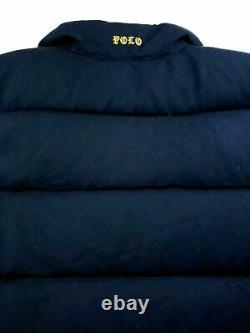 Polo Ralph Lauren Mens Preppy Bullion Crest Embroidered Wool Down Jacket Vests