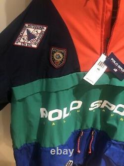 Polo Ralph Lauren Sport Sportsman Anorak Half-Zip Jacket Mens Colorblock 2XL XXL