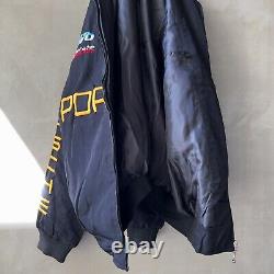 Porche Motor Racing Nylon Puffer Jacket Mens Size Medium