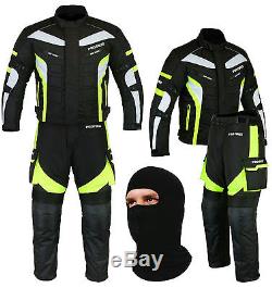ProFirst Mens Motorbike Motorcycle Full Suit Jacket & Trouser CE Armoured Riders