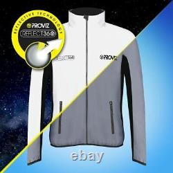 Proviz REFLECT360 Men's Reflective Water Resistant Running Jacket Hi Visibility