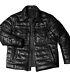 Puffer Jacket Men's Real Lambskin Black Leather Down Jacket