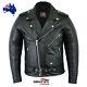 Rideract Brando Style Leather Motorcycle Jacket Touring Motorbike Riding Jacket