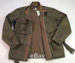 RRL Double RL Ralph Lauren Men Military USA Army Camo Matte Waxed Rain Jacket XL