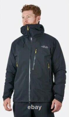 Rab Mens Firewall Waterproof Breathable Jacket Size Uk L Black Brand New C73
