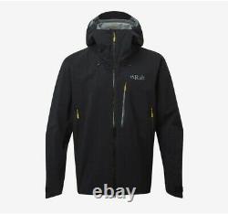 Rab Mens Firewall Waterproof Breathable Jacket Size Uk L Black Brand New C73