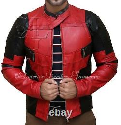 Red Leather Jacket Halloween Cosplay Costume