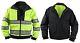 Reversible Hi-visibility Yellowithblack Uniform Jacket Police, Security, Guard
