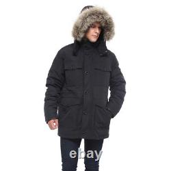 Rokka&Rolla Men's Winter Coat with Faux Fur Hood Parka Jacket