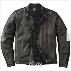 Scorpion 1909 Biker Armored Padded Motorcycle Classic Leather Jacket
