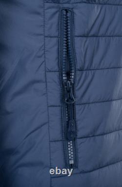 Silvini Men RUTOR Light Puffer Jacket 2XL Navy Blue Hooded Down Insulated Nylon