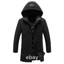 Slim Fit Mens Long Sleeve Coat Warm Trench Jacket Casual Fashion Outwear