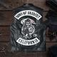 Sons Of Anarchy Handmade Genuine Black Leather Vest