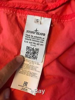 Stone Island Harrington Jacket in Coral, Size S, Made in Italy, New with Tags