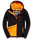 Superdry Men's Black/emergency Orange Sd Windtrekker Hooded Zip Jacket