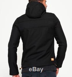 Superdry Men's Black/Emergency Orange SD Windtrekker Hooded Zip Jacket