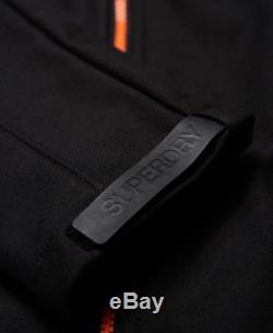 Superdry Men's Black/Emergency Orange SD Windtrekker Hooded Zip Jacket