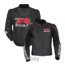 Suzuki Motorcycle Jacket Leather Motorbike Biker Racing Jacket Armour Protection