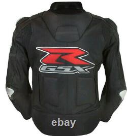 Suzuki Motorcycle Jacket Leather Motorbike Biker Racing Jacket Armour Protection