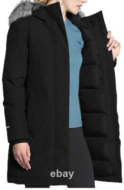 THE NORTH FACE Artic Waterproof 550 Fill Down Parka Faux Fur Black Size L New