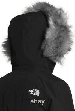 THE NORTH FACE Artic Waterproof 550 Fill Down Parka Faux Fur Black Size M New