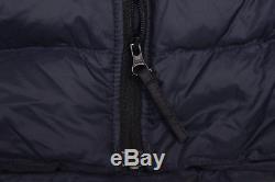 THE NORTH FACE WEST PEAK 700 DOWN insulated MEN'S NAVY PUFFER HOODIE JACKET M