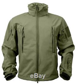 Tactical soft shell jacket olive waterproof windproof breathable rothco 9745