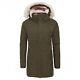 The North Face Girl's Arctic Swirl Down Parka 550 Jacket New Taupe Green M 10-12