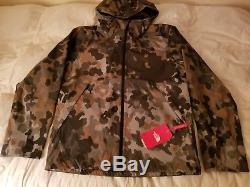 The North Face Men's Millerton Hooded Rain Jacket Large Camo Print MSRP $110
