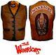 The Warriors Movie Vest Brown Real Leather Jacket Bike Riders Halloween Costume