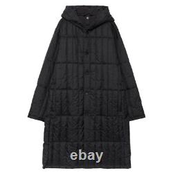 Theory Men's Alvar Long Hooded Down Jackets, Black Tissue Nylon, Large 7821-4