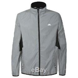 Trespass Zig Mens Reflective Jacket High Visibility & Water Resistant in Grey