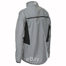 Trespass Zig Mens Reflective Jacket High Visibility & Water Resistant in Grey