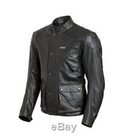 Triumph Beaufort 2 Black Leather Motorcycle Jacket New MLHS18112