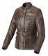 Triumph Beaufort Ladies Brown Leather Motorcycle Jacket New Rrp £300.00