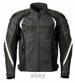 Triumph Leather Triple Motorcycle Jacket Mlps20530 XL