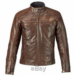Triumph Restore Matt Brown Distressed Leather Motorcycle Jacket NEW MLHS16502