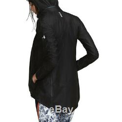 Under Armour Womens GORE-TEX Long Jacket Top Black Sports Running Waterproof