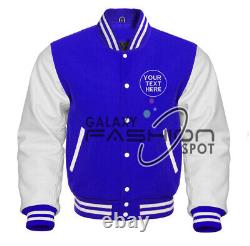 Varsity Letterman Bomber High Quality Wool & Real Cowhide Leather Sleeves Jacket