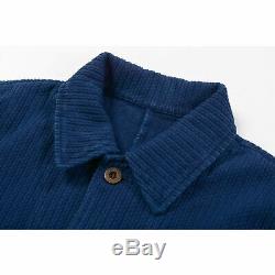 Vintage 60s French Blue Worker Chore Jackets Men's Indigo Coat Jacket Outwear