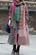Vintage Women Qipao Chinese Traditional Button Floral Long Quilted Coats Jackets