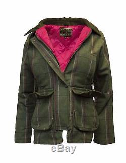 Walker & Hawkes Ladies Derby Tweed Hunting Country Jacket Coat 8-24 PINK STRIPE