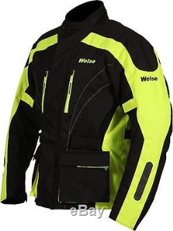 Weise Hornet II Mens Black Neon Yellow Textile Motorcycle Jacket New RRP £189.99