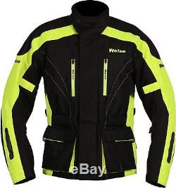 Weise Hornet II Mens Black Neon Yellow Textile Motorcycle Jacket New RRP £189.99