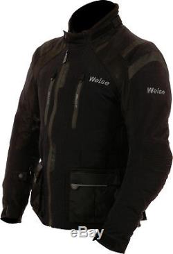 Weise Onyx Mens Black Waterproof Textile Motorcycle Jacket New RRP £249.99