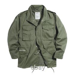 Windbreaker Vintage Loose Men's M65 Field Jacket Coat Army Green Military Casual