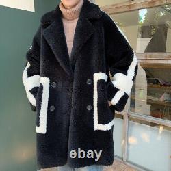 Winter Coat Mens Lamb Wool Cotton Coat TrendyThickened Medium Length Parka Sz