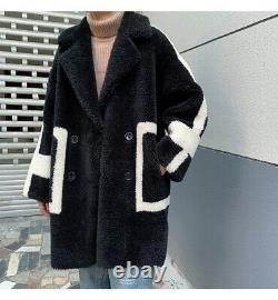 Winter Coat Mens Lamb Wool Cotton Coat TrendyThickened Medium Length Parka Sz